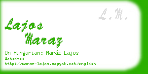 lajos maraz business card