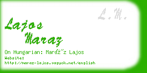 lajos maraz business card